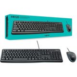 Kit Teclado E Mouse Logitech Mk120 Usb 1000dpi Abnt2 Preto