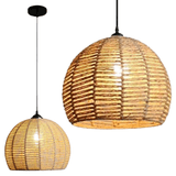 Luminária Pendente Globo 30cm Sisal Lustre Rústico Teto Kjdd-e-622-30cm