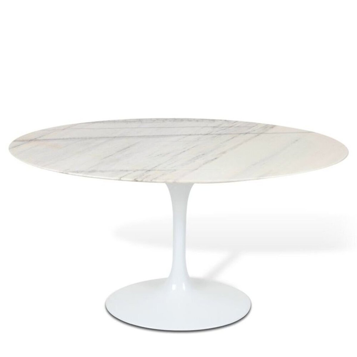 Mesa Saarinen Tulipa Oval Espirito Santo 137x90cm Branco