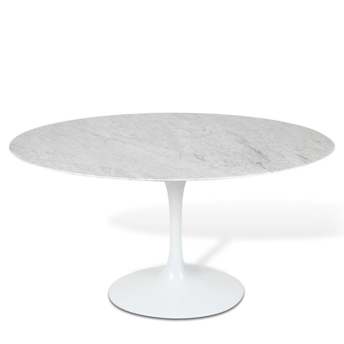 Mesa Saarinen Tulipa Oval Carrara 120x80cm Branco