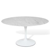 Mesa Saarinen Tulipa Oval Carrara 137x90cm Branco