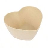 Tigela Bowl De Coração De Bambu Lines 2386 Creme - Lyor