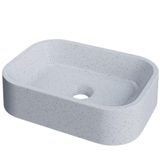 Cuba De Apoio Retangular Para Banheiro Lavabo C01 Br37w Branco Granit Matte - Lyam