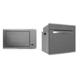 Conjunto Micro-ondas De Embutir 25l E Forno Elétrico Digital De Embutir 68l Mueller Espelhado