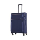 Mala De Viagem Media Expansível Poliester Samsonite Bahia Cadeado Tsa E Rodas 360 Azul M