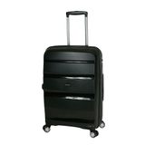 Mala De Viagem Grande Expansível Em Polipropileno Samsonite Spin Air Cadeado Tsa Preto G