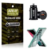 Carregador Veicular Com Capa Samsung S23 Ultra E Película 3d