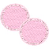 2 Pack Car Cup Holder Coaster, 2.75inch Bling Fashion Anti-slip Universal Auto Cup Holders Coasters Insert Crystal Rhinestone Car Interior A