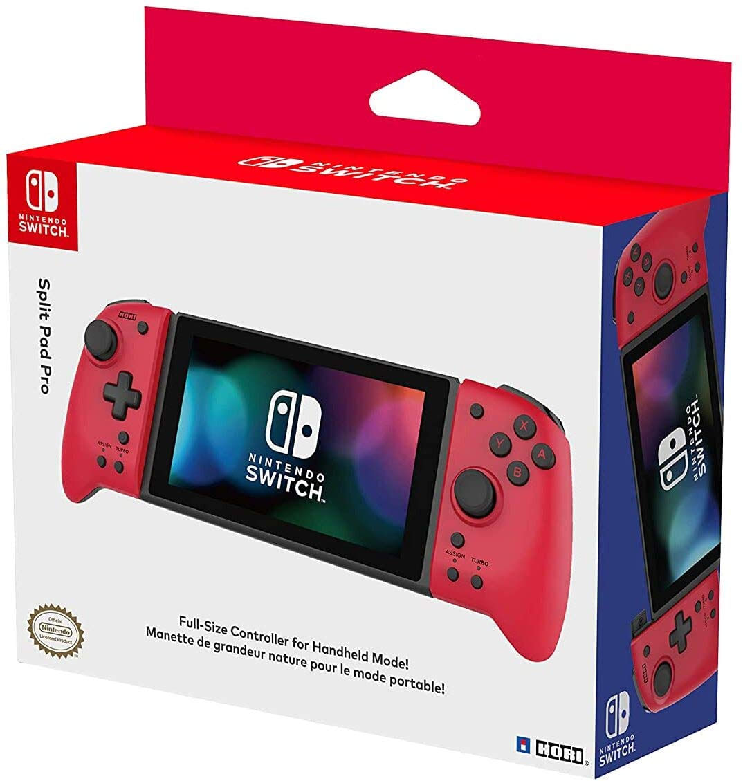 Hori Nintendo Switch Split Pad Pro (vermelho) Controlador Ergonômico Para Modo Portátil - Oficialmente Licenciado Pela Nintendo - Nintendo S