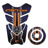 Kit Adesivo Protetor Tanque E Bocal Moto Yamaha Factor Azul Cor Azul