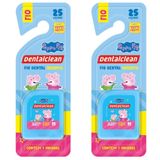 2 Fio Dental Infantil - Peppa Pig - 25m - Azul - Dentalclean
