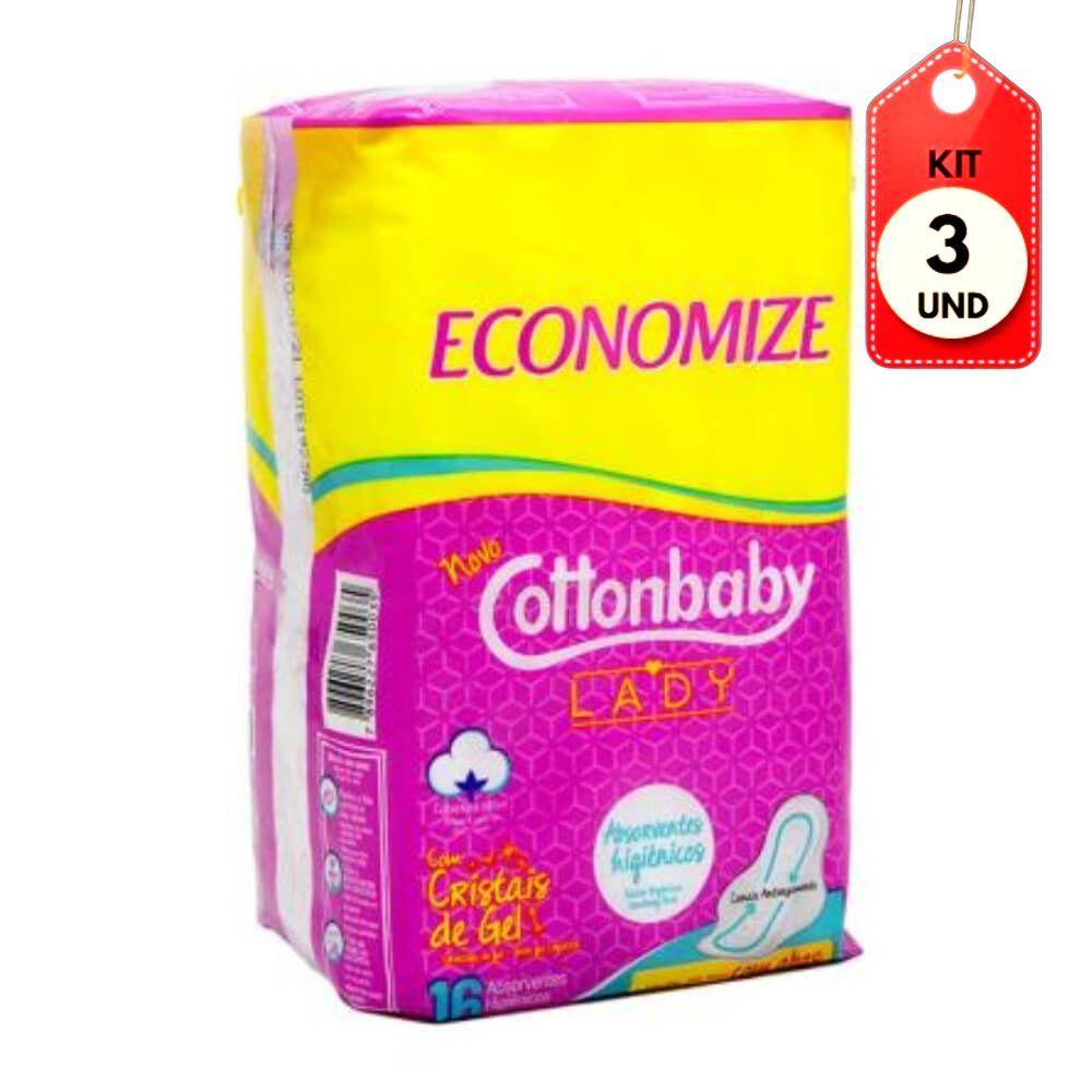 Kit C-03 Cottonbaby Lady Suave C- Abas C-16 Absorvente