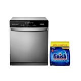 Kit Lava-louças Brastemp 8s Cinza BLF08BS e Detergente Pó Finish 700g