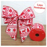 Kit 4 Rolo Fita Aramada Juta Branca Rena Pinheiro Decoração Natalina 6,3cm X 3m