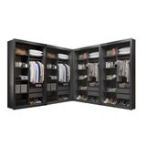 Closet Modulado 8 Gavetas 12 Prateleiras Preto Txamoudi Móveis