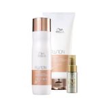 Kit Wella Professionals Fusion Sh 250ml + Cond 200ml + Oil Reflections Light 30ml