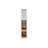 Módulo De Quarto Casal Armário Mesa De Cabeceira Rizon/linea 1 Porta C/1 Gaveta Cumaru/fendi - Novo Horizonte