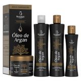 Kit Shampoo Condicionador Máscara E Creme Para Pentear Profissional Óleo De Argan Bio Instinto