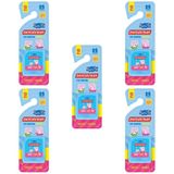 5 Fio Dental Infantil - Peppa Pig - 25m - Azul - Dentalclean