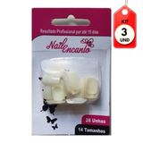 Kit C-03 Nail Encanto Unhas Artificiais Quadrado Longa Cartela C-28