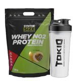 Kit Whey Protein No2 1,8kg Refil Sabor Maracujá Synthesize + Coqueteleira Tokio Transparente 600ml