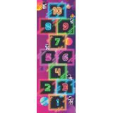 Adesivo De Chao Amarelinha Infantil Espaco Astronauta 3x1m
