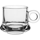 Jogo 6 Xícaras Caneca Café Home&amp;co Vidro 70ml 5x5x5cm Transparente