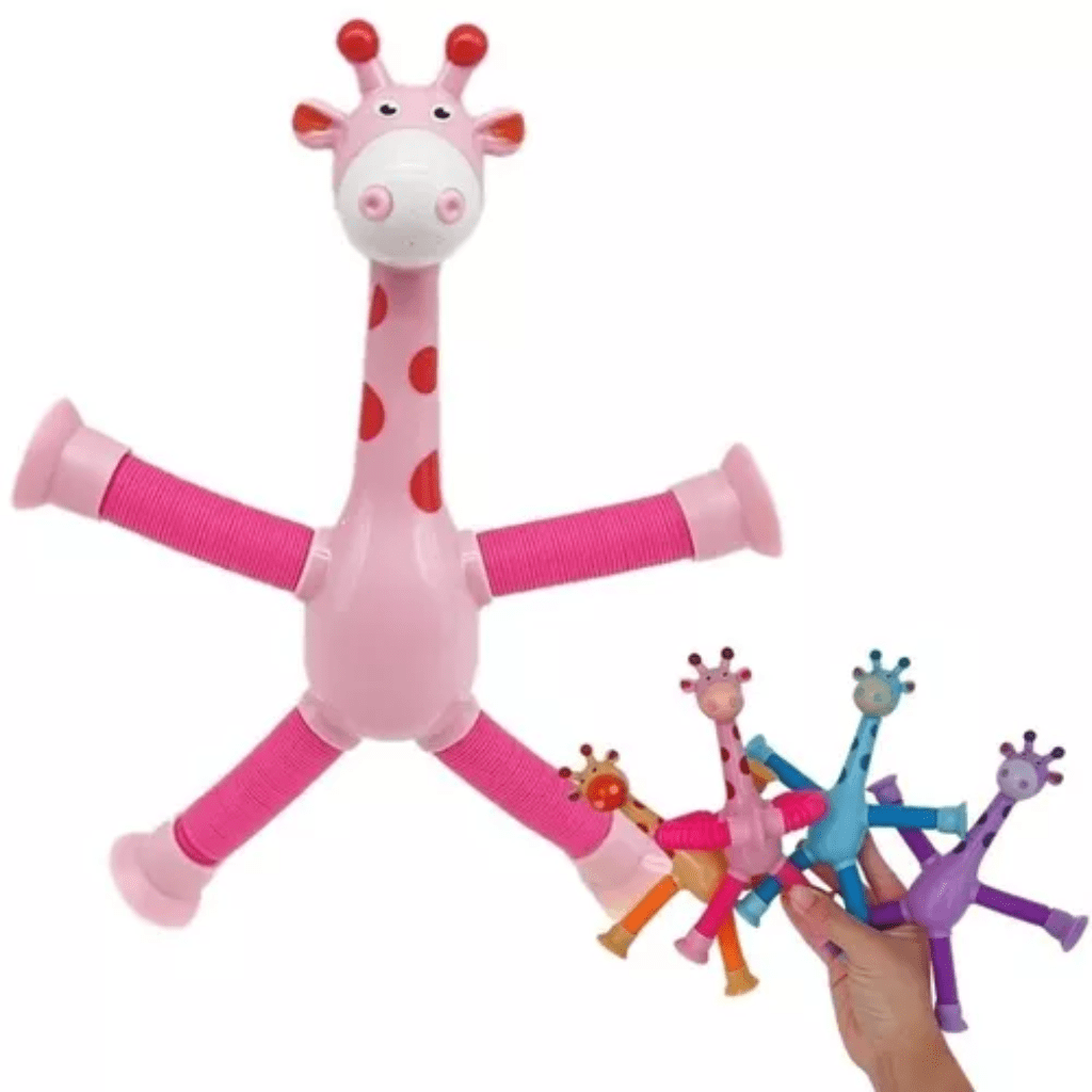 Girafas Pop It Tubo Led Estica E Gruda Montessori Magic Unid