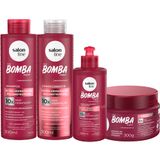 Kit Shampoo, Condicionador, Máscara E Creme De Pentear Salon Line S.o.s Bomba