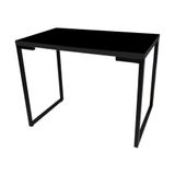 Mesa Escritório 120cm Estilo Industrial Porto Preto - Fit Mobel