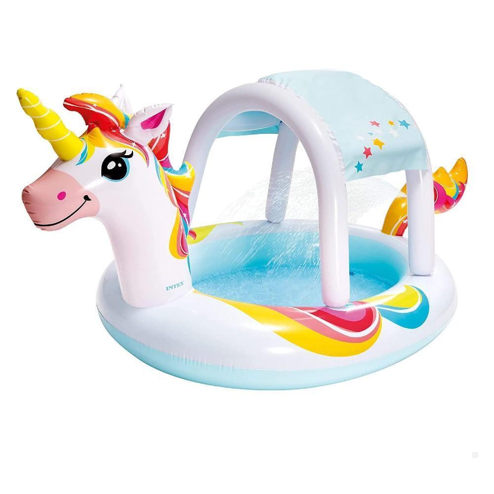 Piscina Spray Unicórnio Com Cobertura 130l - Intex