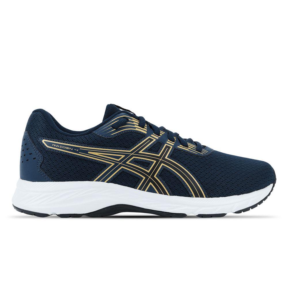 Tenis Asics Raiden 4 Azul Marinho/branco/dourado 041