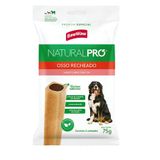 Snack Baw Waw Natural Pro Para Cães Osso Recheado Sabor Carne E Bacon - 75 G