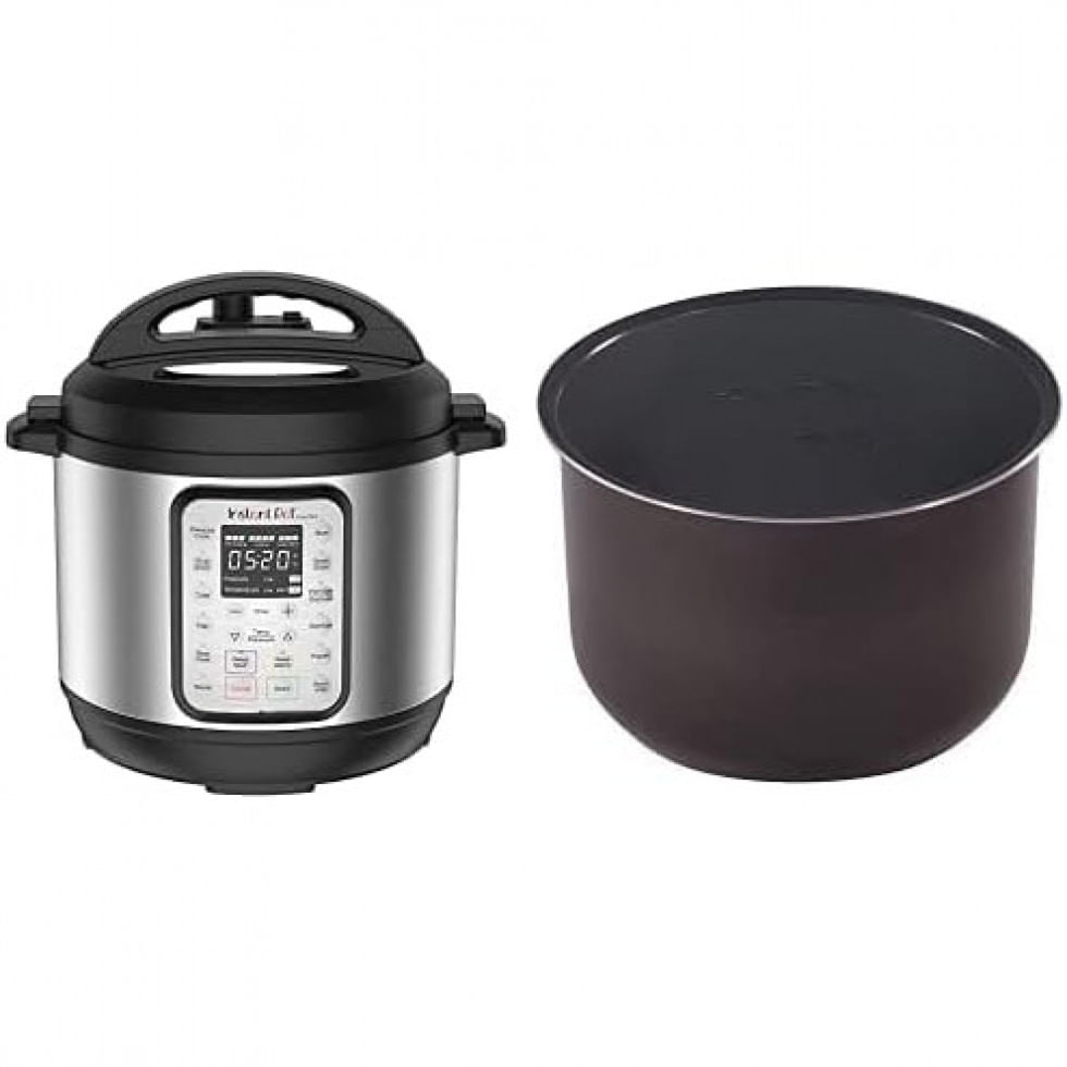 Panela De Pressao Eletrica 9 Em 1, 6l Com Painel De Led E Panela Revestida De Ceramica, 110v, Instant Pot, Prata