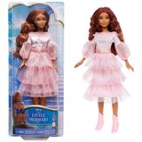 Boneca Ariel Celebration Com Cabelo Ruivo E Vestido Rosa, Inspirada No Filme A Pequena Sereia Da Disney, Mattel