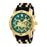 Relógio Masculino Pro Diver Scuba , Invicta 23425, Preto, Dourado E Verde