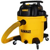 Aspirador De Pó E Líquidos 45,4l Com Redução De Ruído, Resistente À Água E Design Compacto, 110v 300w, Dewalt Dxv12pqta, Amarelo