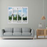 Janela Vitrô De Alumínio 2 Folhas 120 X 150cm Linha 25 Esquadrias Bergamo Branco