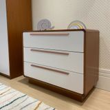 Cômoda Para Quarto Infantil 3 Gavetas Wave Mel/branco