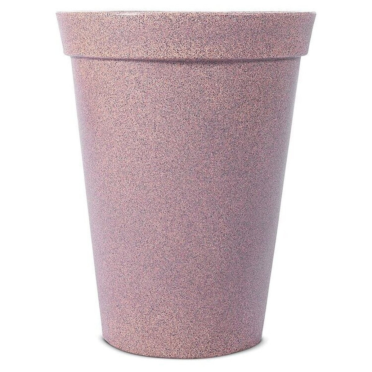 Conjunto De 5 Vasos Decorativo Para Plantas Cônico Com Borda Atenas 45 Cinza