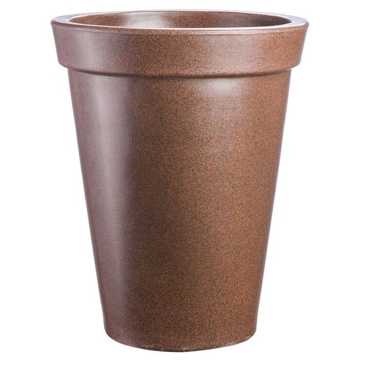 Conjunto De 5 Vasos Decorativo Para Plantas Cônico Com Borda Atenas 45 Marrom