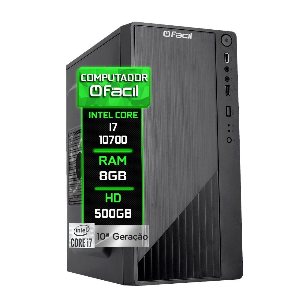 Computador Fácil Intel Core I7 10700 8gb Ddr4 Hd 500gb