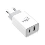 Carreg.elg W124c Saida Usb/usb C 2.1a