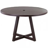 Mesa Bali Tampo Ripado Em Alumínio 1,20m Trama Original Marrom
