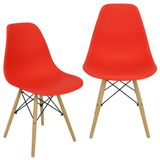 Kit 2 Cadeiras Charles Eames Eiffel Wood Design