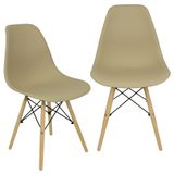 Kit 2 Cadeiras Charles Eames Eiffel Wood Design