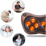Massageador Almofada Shiatsu Rotativa Infravermelho Massagem Pés Pescoço Pernas Coluna