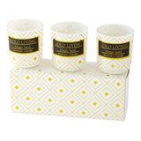 Kit Velas Aromatizada Decorativa Copo Vidro Branco Perfumada