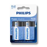 Pilha Alcalina D Philips Bateria Grande Lr20 2 Unidades