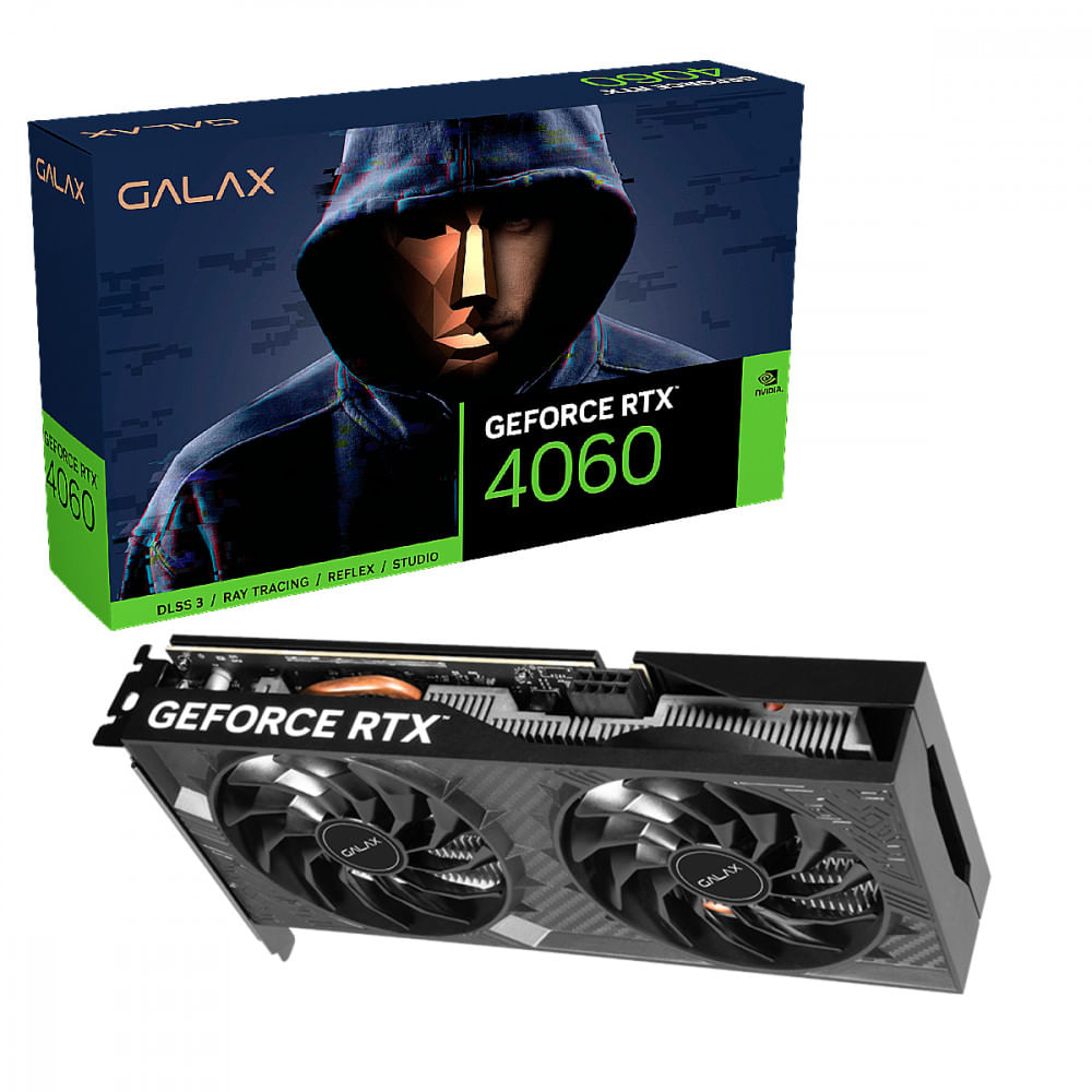 Placa De Vídeo Galax Geforce Rtx 4060 1-click Oc 2x Teclab Lite 8gb Gddr6 128 Bits - 46nsl8md9nxv